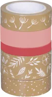 Heyda Washi Tape Natur Blätter Rosa - Detailfarbe: Braun - Rosa - Länge: 5 m - Set: Ja - Breite: 12 mm