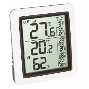 TFA Dostmann Funk-Thermometer INFO - Detailfarbe: Weiss - Anwendungsbereich: Temperaturmessung - Typ: Thermometer