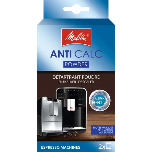 Melitta Entkalkungsmittel Anti Calc Kaffeemaschine 2 Stück - Packungsgrösse: 80 g - Eigenschaft: Pulver - Einsatzgebiet: Kaffeemaschinen - Natürlich Leben: Keine Besonderheiten