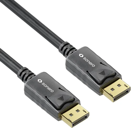 sonero Kabel 4K Displayport 1.2 Stecker <-> Stecker, 4K/60Hz, 1 m - Kabeltyp: Anschlusskabel - Videoanschluss Seite A: DisplayPort - Videoanschluss Seite B: DisplayPort - Detailfarbe: Schwarz - HDMI Standard: Keine Angabe - Display Port Standard: 1.2