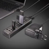 LINDY 10 Port USB 3.0 Hub mit Ein-Ausschaltern