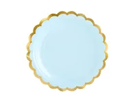 Partydeco Einwegteller Blau, 18 cm, 6 Stück - Produkttyp: Einwegteller - Materialtyp: Papier - Material: Pappe - Detailfarbe: Blau - Verpackungseinheit: 6 Stück