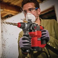 Einhell Bohrhammer TC-RH 28 3F - Produktkategorie: Bohrhammer - Werkzeugaufnahme: SDS-plus - Meisselfunktion: Ja - Akkusystem: Netzbetrieb (kein Akku) - Schlagstärke (J): 3.5 J. - Max. Bohrdurchmesser Beton: 28 mm