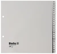 BIELLA Register PP A4 1/2 H. 19642400U grau A-Z 24-teilig
