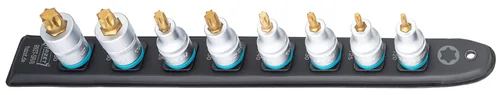 SmartRail 1/2"" Steckschlüsseleinsatz-Satz Sechsrund, 8-teilig (schwarz, T20 - T60, kurz)