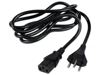 FURBER.power Netzkabel C13-T12 10 m Schwarz - Anzahl Leiter: 3 - Detailfarbe: Schwarz - Kinderschutz: Ja - Steckereigenschaften: Angespritzt - Steckertyp Ausgang: C13 - Leiterquerschnitt: 0.75 mm²