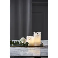 Star Trading LED-Kerze Pillar Clary Ø 8 x 15 cm, Weiss - Betriebsart: Batteriebetrieb - Fernbedienung: Nein - Aussenanwendung: Nein - Höhe: 15 cm - Timerfunktion: Ja - Set: Nein