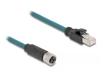 DELOCK M12 Adapterkabel X-kodiert 8 Pin Bu zu RJ45,ST 50 cm