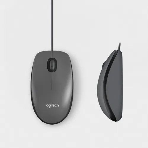 Logitech Maus M100 Optical - Maus-Typ: Standard - Maus Features: Scrollrad - Bedienungsseite: Universal - Detailfarbe: Schwarz - Verbindungsart: Verkabelt - Schnittstelle: USB-A
