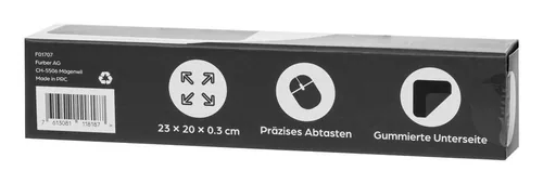 onit Mausmatte Standard Schwarz - Tiefe: 200 mm - Breite: 230 mm - Detailfarbe: Schwarz - Form: Eckig - Höhe: 3 mm - Handgelenkauflage: Nein
