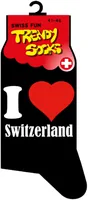 Trendcompany Socken I love Switzerland 41-46 - Anlass: Abschied - Freundschaft - Fun - Geburtstag - Weihnachten - Empfänger Geschenke: Für Frauen - Für Männer - Produkttyp Geschenke: Socken