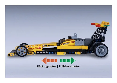 Jamara CaDA Drag Racing 1:24 Bricks gelb