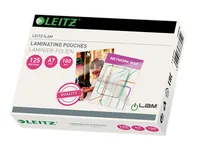 Leitz Laminierfolie A7, 125 µm, 100 Stück, Glänzend - Mediengewicht: 125 µm - Folien Anwendungsbereich: Heisslamination - Folien Effekt: Glänzend - Verpackungseinheit: 100 Stück - Papierformat: A7 - Zubehörtyp: Laminierfolie