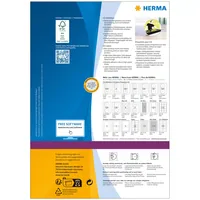 HERMA CD-Etik. Maxi A4 weiß 116 mm Papier opak 200 St.