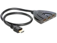 Delock Verteiler 3 Port HDMI Switch 60cm 4K/30Hz, Bidirektional - Anzahl Eingänge: 3 × - Anzahl Ausgänge: 1 × - Anschluss Seite A: HDMI - Anschluss Seite B: HDMI