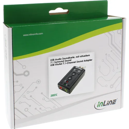 InLine USB Audio Soundkarte - mit virtuellem 7.1 Surround Sound