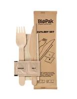 Duni Einweg-Besteckset Biopak Petit 5/1 250 Stück - Produkttyp: Einweg-Besteckset - Materialtyp: Holz - Material: Holz - Detailfarbe: Beige - Länge: 20.5 cm - 21 cm
