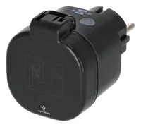 Connect WiFi Steckdose WA 3600 XS03 Outdoor (schwarz, Sprachsteuerung, Zeitschaltuhr, App)