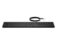 HP 320K Wired Keyboard clavier Bureau USB Noir