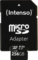 INTENSO Micro SDXC Card PRO 256GB 3433492 with adapter, UHS-I