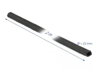 Delock Gewebeschrumpfschlauch 2 m x 25 mm Schwarz - Detailfarbe: Schwarz - Länge: 2 m - Durchmesser: 25 mm - Material: Polyester - Polyolefin
