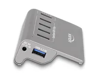 Delock USB-Hub 64182 USB 10 Gbps - 4x USB-A / 1x Schnellladeport - Stromversorgung: 5 V DC - Anzahl Ports: 5 - Detailfarbe: Grau - USB Standard: 3.1 Gen 2 (10 Gbps) - USB Anschluss 2 (Endgerät): USB A - USB Anschluss 1 (Quelle): USB A