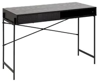 AC Design Tisch Angus, Schwarz / Schwarz - Tiefe: 50 cm - Breite: 110 cm - Material: Edelstahl (pulverbeschichtet) - MDF - Höhe: 75 cm - Gewicht: 20 kg - Belastbarkeit: 100 kg