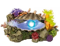 Nobby Aqua Ornaments Muschel mit Pflanzen LED - Einrichtung: Figuren & Gegenstände - Material: Kunststoff