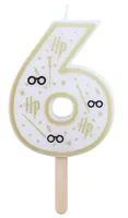 PME Zahlenkerze Harry Potter Nr. 6 - Detailfarbe: Weiss - Packungsgrösse: 1 Stück - Anlass: Geburtstag - Motiv: Harry Potter