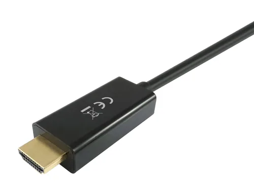 Equip DisplayPort->HDMI 4K 30Hz StSt 2.00m sw Polybeutel