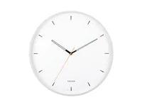 KARLSSON Wanduhr Calm 40 cm, Weiss matt - Form: Rund - Detailfarbe: Weiss matt - Uhrtyp: Analog - Funksignal: Nein - Funktionen: Zeit - Detailmaterial: Eisen
