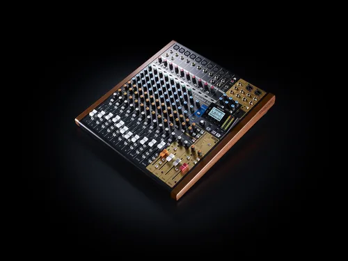 Tascam MODEL 16 audio mixer 16 channels 20 - 30000 Hz Black, Gold, Wood
