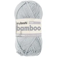 myBoshi Wolle Bamboo silber - Packungsgrösse: 1 Stück - Länge: 125 m - Material: Wolle - Bambus - Detailfarbe: Silber - Nadelstärke: 4 mm - Waschbar bei: 40 °C