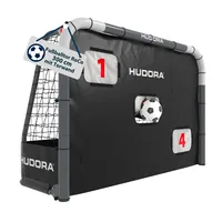 Hudora Fussballtor Roco 300 mit Torwand - Detailfarbe: Dunkelgrau - Breite: 132 cm - 315.5 cm - Zusammenklappbar: Ja
