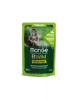 Monge Nassfutter Katze Bwild GF Sterilisiert Wildschwein 85g - Tierbedürfnis: Verdauung - Magen & Darm - Gewichtskontrolle - Geschmacksrichtung: Wildschwein - Zertifikate: Keine Zertifizierung - Fleischsorte: Wildschwein - Packungsgrösse: 85 g - Futtereig