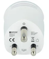 SKROSS Reiseadapter Combo World – ZAF - Anzahl Pole: 3-polig (geerdet) - USB Ladeanschluss: 0 - Adapter Dose: World - Adapter Stecker: Südafrika