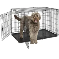 ferplast Transportbox Dog-Inn-120, faltbare Metallbox - Breite: 123.8 cm - Höhe: 81.2 cm - Tiefe: 76.2 cm - Detailfarbe: Schwarz - Produkttyp: Transportbox - Tierart: Hund