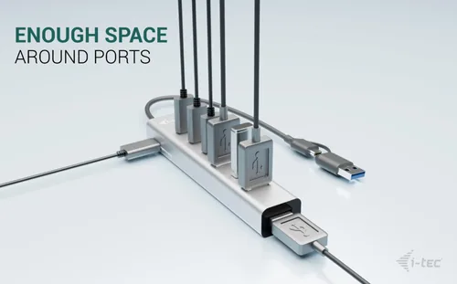 I-TEC USB-C/USB-A Charging Metal HUB -  7 Port -  3x USB-C 3.2 Gen. 1 -  4x USB-A 3.2 Gen. 1