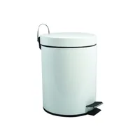 MSV 100160 trash can 5 L Round Steel White, Stainless steel