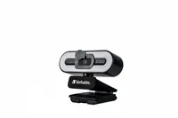 Verbatim Autofokus-Webcam Full HD 1080p mit Mikrofon und Beleuchtung
