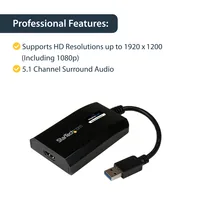 StarTech.com USB32HDPRO USB graphics adapter 1920 x 1200 Pixel Schwarz