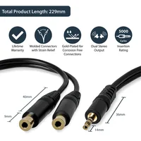 6IN STEREO SPLITTER CABLE .