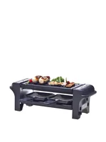 Nouvel Racletteofen Scherenschnitt Schwarz 2 Personen - Anzahl Personen: 2 - Funktionen: Grillplatte - Connect-System: Nein - Grillplatte: Aluguss - Pfännchenablage: Nein