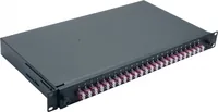 helos LWL 19 Spleissbox 24 x LC Duplex OM4, spleißfertig, schwarz