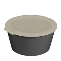 Koziol Schale Move Box mit Deckel 2.2 l, Grau - Unterteilungsmöglichkeit: Nein - Material: Biozirkulärer Kunststoff - Detailfarbe: Grau - Set: Nein - Form: Rund