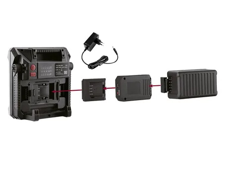Kraftwerk Arbeitsleuchte LED 5000 - Anwendungsbereich: Bau - Werkstatt - Produkttyp: Akku-Leuchte - Betriebsart: Akkubetrieb - Akkusystem: CAS Cordless Alliance System - Zusätzliche Ausstattung: Variable Farbtemperatur - Detailfarbe: Grau