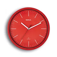 Maul Wanduhr MAULjump Ø 30.5 cm Rot - Form: Rund - Detailfarbe: Rot - Uhrtyp: Analog - Funksignal: Ja - Funktionen: Zeit - Funksignalempfang - Detailmaterial: Glas - Kunststoff