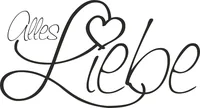 Heyda Stempel Alles Liebe 1 Stück - Motiv: Text - Detailfarbe: Hellbraun