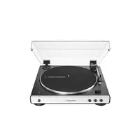 Audio-Technica Plattenspieler mit Bluetooth AT-LP60X Weiss - Detailfarbe: Weiss - Plattenspieler Antriebsart: Riemenantrieb - Platte Geschwindigkeit: 45 U/min - 33? U/min - Tonabnehmer: Dabei - Tonarm: Gerade - Anwender: HiFi