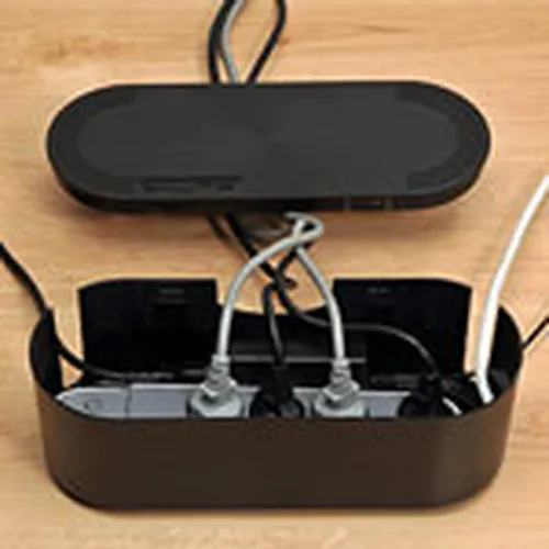 STEFFEN Kabelbox 325 x 120 x 115 mm - Breite: 120 mm - Länge: 325 mm - Tiefe: 115 mm - Anwendungsbereich: Indoor - Detailfarbe: Schwarz